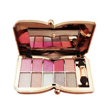 10 Colors Diamond Glitter Eyeshadow Eye Shadow Palette Makeup Cosmetic Brush Set Tools Paleta De Maquiagem PY2 TIML66