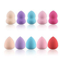 10 pieces pack makeup foundation sponge make up brush set powder smooth beauty make up tool color random TIML66