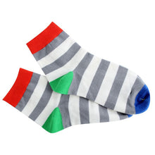 100 cotton warm men mixed color wide stripe ankle soft casual socks TIML66