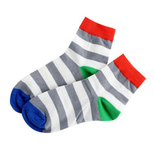 100 cotton warm men mixed color wide stripe ankle soft casual socks TIML66