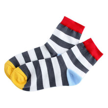 100 cotton warm men mixed color wide stripe ankle soft casual socks TIML66