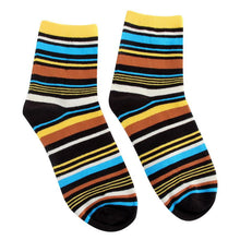100 cotton warm men mixed color wide stripe ankle soft casual socks TIML66