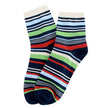 100 cotton warm men mixed color wide stripe ankle soft casual socks TIML66