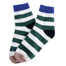 100 cotton warm men mixed color wide stripe ankle soft casual socks TIML66