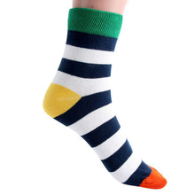 100 cotton warm men mixed color wide stripe ankle soft casual socks TIML66