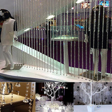 10pcss 1M/3.3 Foot Wedding DIY Decor Acrylic Crystal Beads Curtain Strand Garland PY6 TIML66