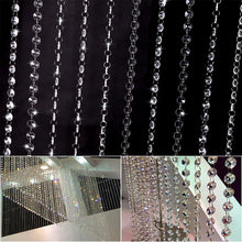 10pcs 1m foot wedding diy decor acrylic crystal beads curtain strand garland TIML66