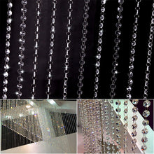 10pcss 1M/3.3 Foot Wedding DIY Decor Acrylic Crystal Beads Curtain Strand Garland PY6 TIML66