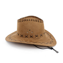 12 colors retro western cowboy bucket brim hat cap men women unisex sunscreen knight hats with rope TIML66