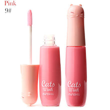 12 ColorsWomen's Charm Make Up Lip Gloss Cartoon Cat Lid Liquid Lip Tint Cosmetics TIML66