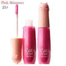12 ColorsWomen's Charm Make Up Lip Gloss Cartoon Cat Lid Liquid Lip Tint Cosmetics TIML66