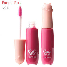 12 ColorsWomen's Charm Make Up Lip Gloss Cartoon Cat Lid Liquid Lip Tint Cosmetics TIML66