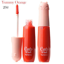 12 ColorsWomen's Charm Make Up Lip Gloss Cartoon Cat Lid Liquid Lip Tint Cosmetics TIML66