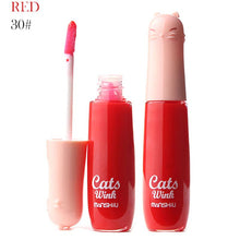 12 ColorsWomen's Charm Make Up Lip Gloss Cartoon Cat Lid Liquid Lip Tint Cosmetics TIML66