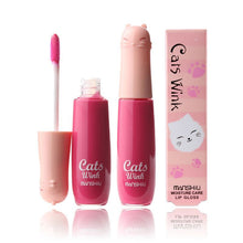 12 ColorsWomen's Charm Make Up Lip Gloss Cartoon Cat Lid Liquid Lip Tint Cosmetics TIML66