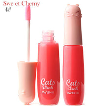 12 ColorsWomen's Charm Make Up Lip Gloss Cartoon Cat Lid Liquid Lip Tint Cosmetics TIML66