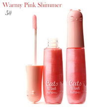 12 ColorsWomen's Charm Make Up Lip Gloss Cartoon Cat Lid Liquid Lip Tint Cosmetics TIML66