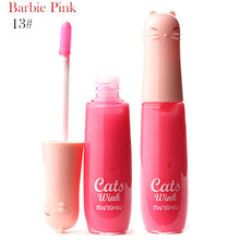 12 ColorsWomen's Charm Make Up Lip Gloss Cartoon Cat Lid Liquid Lip Tint Cosmetics TIML66