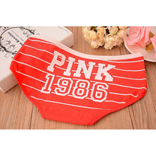 12 style sexy underwear women panties cotton stripe mid rise panties cute letter pink print girl casual underwear TIML66