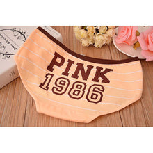 12 style sexy underwear women panties cotton stripe mid rise panties cute letter pink print girl casual underwear TIML66
