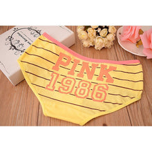 12 style sexy underwear women panties cotton stripe mid rise panties cute letter pink print girl casual underwear TIML66