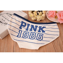 12 style sexy underwear women panties cotton stripe mid rise panties cute letter pink print girl casual underwear TIML66