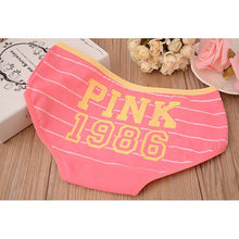 12 Style Sexy Underwear Panties Cotton Stripe Mid Rise Panties Cute Letter Pink Print Girl Casual Underwear PY3 TIML66