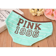 12 style sexy underwear women panties cotton stripe mid rise panties cute letter pink print girl casual underwear TIML66