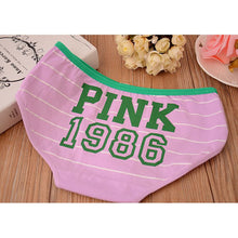 12 style sexy underwear women panties cotton stripe mid rise panties cute letter pink print girl casual underwear TIML66