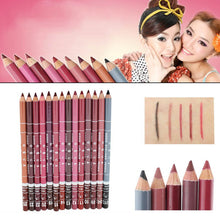 12pcs multi color party queen lip liner pencil functional eyebrow eye lip makeup waterproof colorful cosmetic pen TIML66