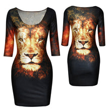 18 Colors Sexy Slim Dress Fit 3D Animal Print Space Galaxy Bodycon Mini DressesJFY66