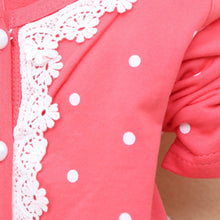 2-4Years Baby Kids Girls Polka Dots Children Outerwear Shirt Long Sleeve Lace Pearl Cardigan Dress Coat Clothing TIML66