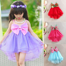2-7Y Baby Girl Kids Big Bow Princess Dresses Suspender Tulle Holiday Party Tutu Dress TIML66