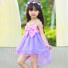 2-7Y Baby Girl Kids Big Bow Princess Dresses Suspender Tulle Holiday Party Tutu Dress TIML66