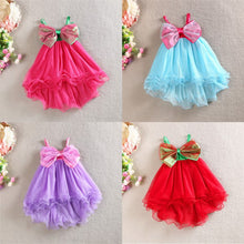 2-7Y Baby Girl Kids Big Bow Princess Dresses Suspender Tulle Holiday Party Tutu Dress TIML66