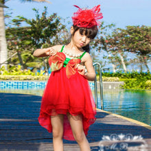 2-7Y Baby Girl Kids Big Bow Princess Dresses Suspender Tulle Holiday Party Tutu Dress TIML66