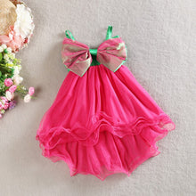 2-7Y Baby Girl Kids Big Bow Princess Dresses Suspender Tulle Holiday Party Tutu Dress TIML66