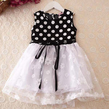 2-7Y Baby Girls Kids Puffed Dress Sleeveless Party Princess Dot Stripe Tutu Dresses TIML66