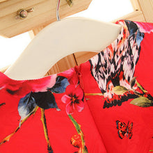 2-8Y New Kids Children Girls Floral Owl Print Princess Dress One Piece Party Dresses  TIML66