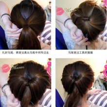 2* Plastic Topsy Tail Hair Styling Braider Ponytail Styling Bun Maker Clip Tool Black Curler  TIML66