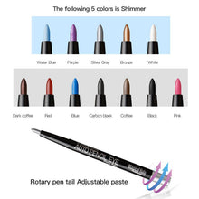 12 Colors Eyeshadow Eyeliner Pen Highlights Natural Long Lasting Waterproof Eye Shadow Pencil For Ladies Cosmetic Makeup Set TIML66