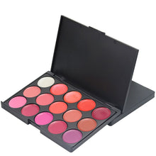15 Colors Lip Gloss Lipstick Palette Cosmetic Makeup Kit Set With Lip Brush Includes Matte Shimmer Lip Colors Lipstick TIML66