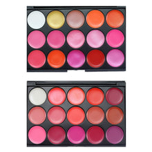 15 Colors Lip Gloss Lipstick Palette Cosmetic Makeup Kit Set With Lip Brush Includes Matte Shimmer Lip Colors Lipstick TIML66