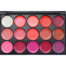 15 Colors Lip Gloss Lipstick Palette Cosmetic Makeup Kit Set With Lip Brush Includes Matte Shimmer Lip Colors Lipstick TIML66