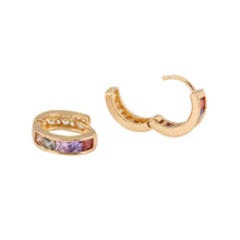 18K Real Gold Plated Cupid Love Heart Hollow Hoop Earrings Design Colorful White Earrings Women Jewelry TIML66 TIML66