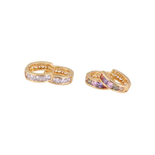 18K Real Gold Plated Cupid Love Heart Hollow Hoop Earrings Design Colorful White Earrings Women Jewelry TIML66 TIML66