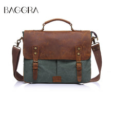 Men Retro Canvas Crossbody Bag Leather Cover Buckle Zipper Designer Handbags Casual Messenger Bag School Travel Bag TIML66 TIML66