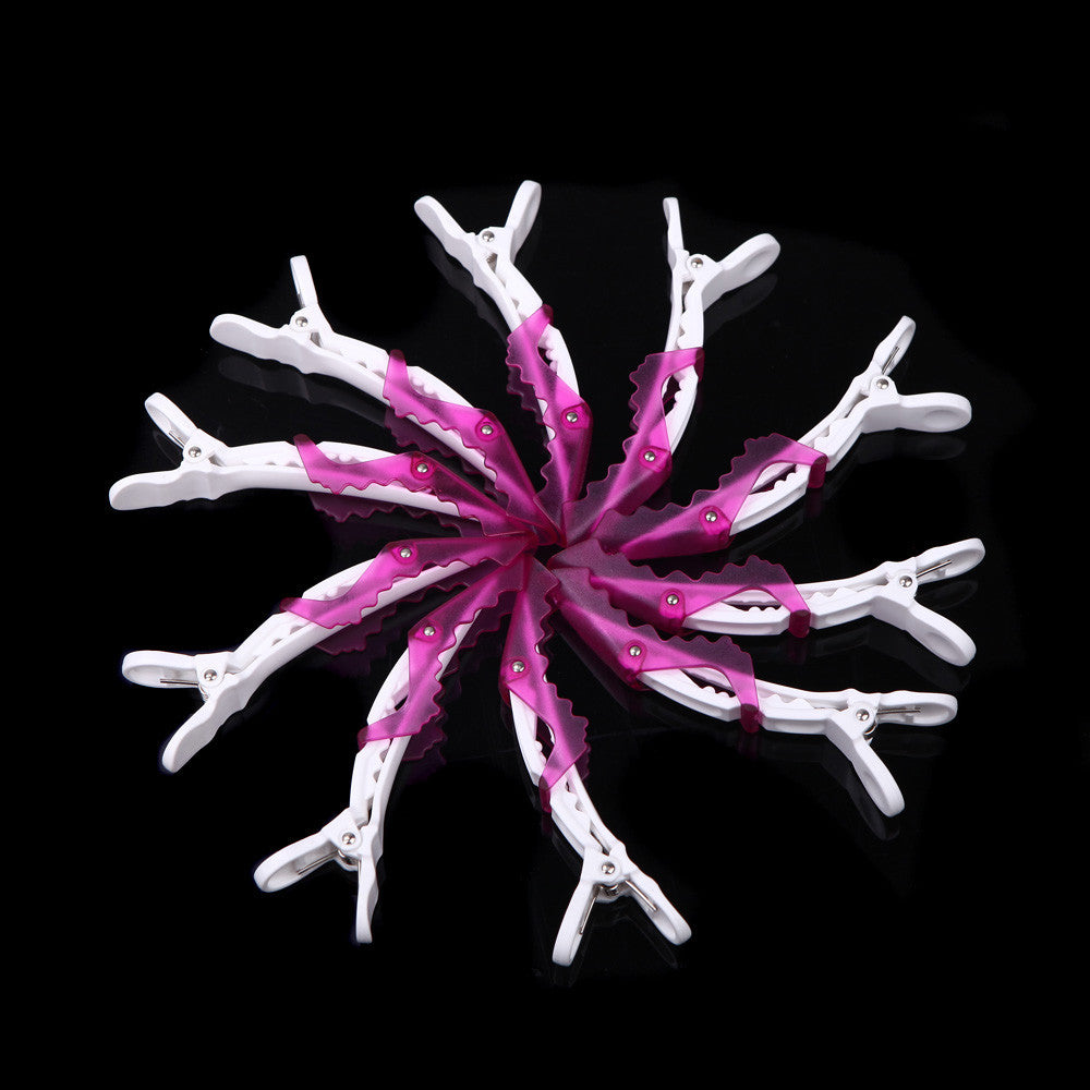 10Pcs Hair Styling Hair Clip Plastic Crocodile Hairdressing Sectioning Clamp TIML66 TIML66