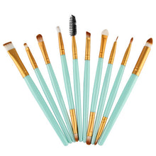 10pcs pro beauty eye shadow eyelinercosmetic makeup brush brushes set tool TIML66