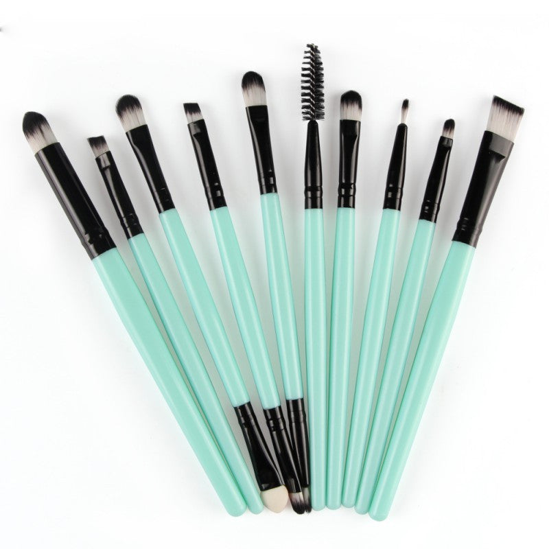 10pcs pro beauty eye shadow eyelinercosmetic makeup brush brushes set tool TIML66